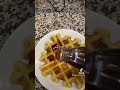 showing you guys how i make a quick low carb keto waffle for breakfast 🧇