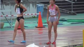 ホクレンディスタンス2018北見大会。女子1500mA、陣内綾子選手が4分19秒31で１位。