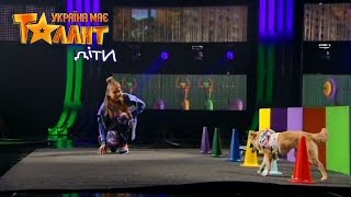 Performance by girl and her best friend on Ukraine's Got Talent. Live