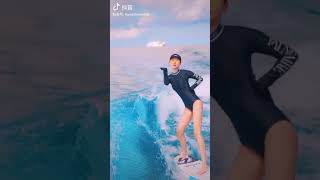 미녀의 웨이크서핑 ~ #Shorts #wakesurfing #wakeboard