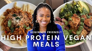 EASY HIGH PROTEIN VEGAN meals I’ve been loving | 30-MINUTE vegan and vegetarian meal ideas