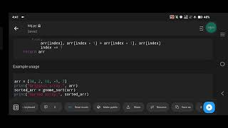 Python Program for Gnome Sort Algorithm - Step-by-Step Implementation
