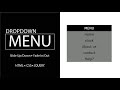 Animated Drop-down Menu | HTML | CSS | JQUERY |