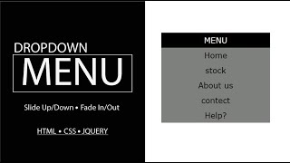 Animated Drop-down Menu | HTML | CSS | JQUERY |