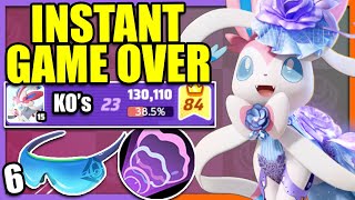 Fully Stacked HYPER VOICE SYLVEON in under 75 Seconds = 23 KO's | Pokemon Unite