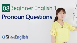 English Grammar: Be Verb Pronoun Questions