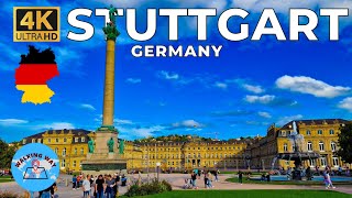 Stuttgart, Germany Walking Tour - 4K 60fps with Captions