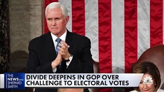 President Donald Trump pressures VP Mike Pence to reject electoral votes