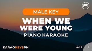 When We Were Young - Adele (Male Key - Piano Karaoke)
