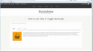 How to use Tabs & Toggle shortcode