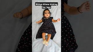 Nithya Klinna kicking her legs #nithya #klinna #nithyaklinna #fun #baby