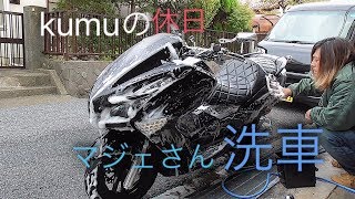 kumuの休日　マジェさんの洗車（磨きもあるよ）