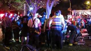 Brooklyn CRASH Fatal MVA, FDNY extracting passengers with Jaws of Life