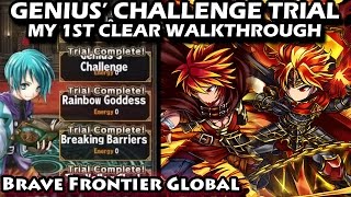 Genius' Challenge Trial Walkthrough (My 1st Clear)(Brave Frontier Global)