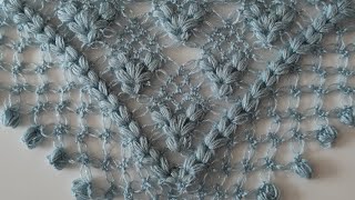 How to Crochet Triangle Shawl - 👌💯Super Easy Crochet Shawl, scarf Pattern For Beginners - knit scarf