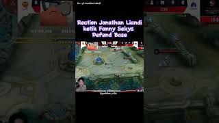 Reaction Jo moment Sekys defends base #shorts #mobilelegends #jonathanliandi #sekys