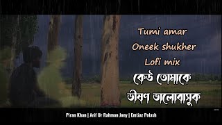 Tumi amar Oneek shukher Lofi mix (কেউ তোমাকে ভীষণ ভালোবাসুক) | Piran Khan | Jony | Love Chill Remix