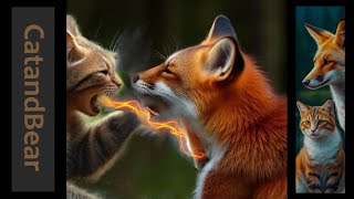 Cat fight Fox 🦊 Superpowers included