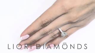 ER-0277 - 3.76 Carat G-VS1 Radiant Cut Natural Diamond Engagement Ring Set In Platinum