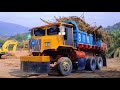 LOGGING TRUCKS||LORI HANTU NAIK BUKIT STACKING