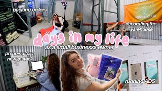 days in my life as a small biz owner 📦👩🏻‍💻 pack orders, creating ads, launch prep \u0026 more!