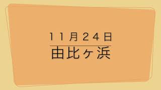 11/24 南東うねりの由比ヶ浜で小波サーフィン