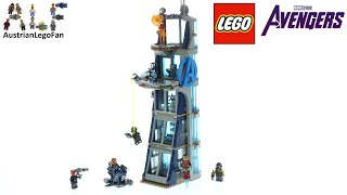 LEGO Marvel 76166 Avengers Tower Battle   Lego Speed Build Review