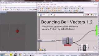 NOC Python Grasshopper: 10 bouncing ball vectors