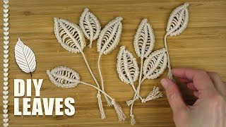 DIY Rope Leaf EASY Macrame Leaves 🍂