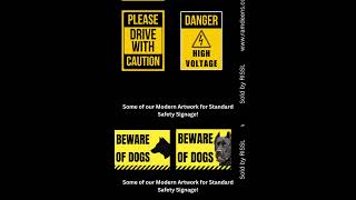 Yellow and Black Caution Modern Safety Signage     Call: 1-868-653-7031