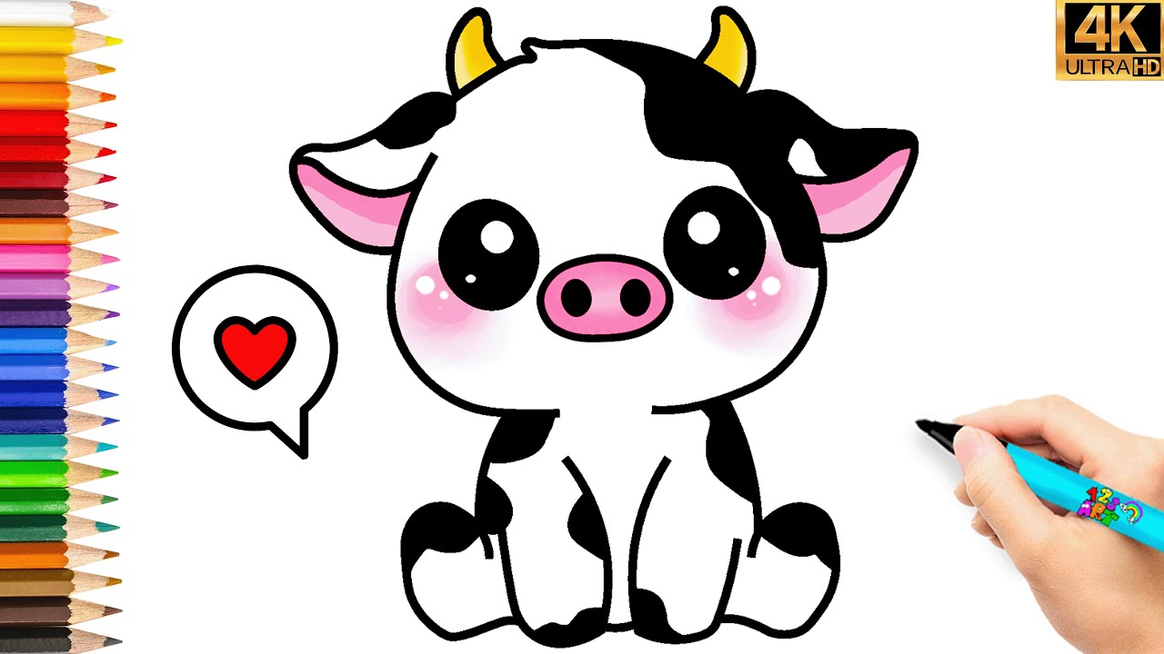 Como Dibujar Una Vaca Facil Para Ninos