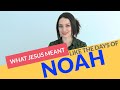 as THE DAYS OF NOAH were, so also will the Coming of the Son of Man be | WHAT JESUS MEANT