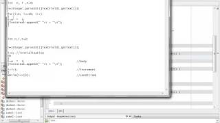 For loop demo using NetBean IDE