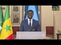 message à la nation du président bassirou diomaye faye