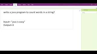 write a java program to count words in a string || String coding question for placement