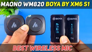 Best Mic For Youtubers BOYA BY XM6 S1 Vs Maono WM820 || boya wireless mic :- maono wireless mic