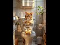 just another purrfect day relaxing in my personal spa 🚽 cats