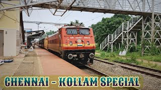 Late running ED WAP4 Chennai - Kollam Sabarimala Special