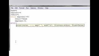 calculate the power of a number using while loop , python programming