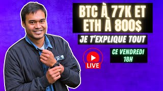 BTC à 77k et ETH à 800$ ?