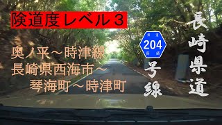 【車載動画】長崎県道204号　奥ノ平時津線007