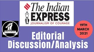19th March 2021 | Gargi Classes Indian Express Editorial Analysis/Discussion