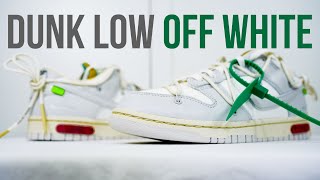 NIKE OFF WHITE DUNK LOW LOT 25 (ivory): Unboxing, review \u0026 on feet