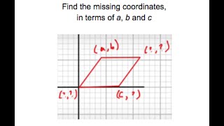 Find the missing coordinates of the parallelogram