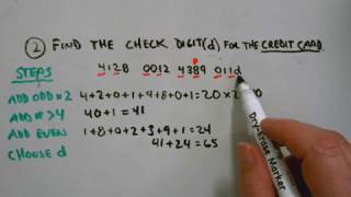 AMDM credit card verification -Check digit