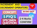 Increment and decrement operators in java | previous year questions | class 10 icse | Learn Easily