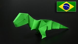 Origami: T-Rex (Jo Nakashima) - Instruções em Português PT-BR