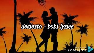 Desierto - babi lyrics