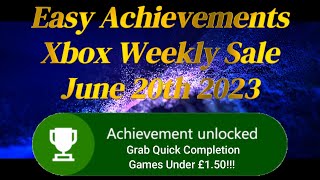 🔥 Massive Xbox Sale Alert, Ultimate Achievement Hunt💥 Grab Quick Completion Games Under £1.50!!! 🎮