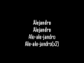 Lady GaGa Alejandro with Lyrics HD
